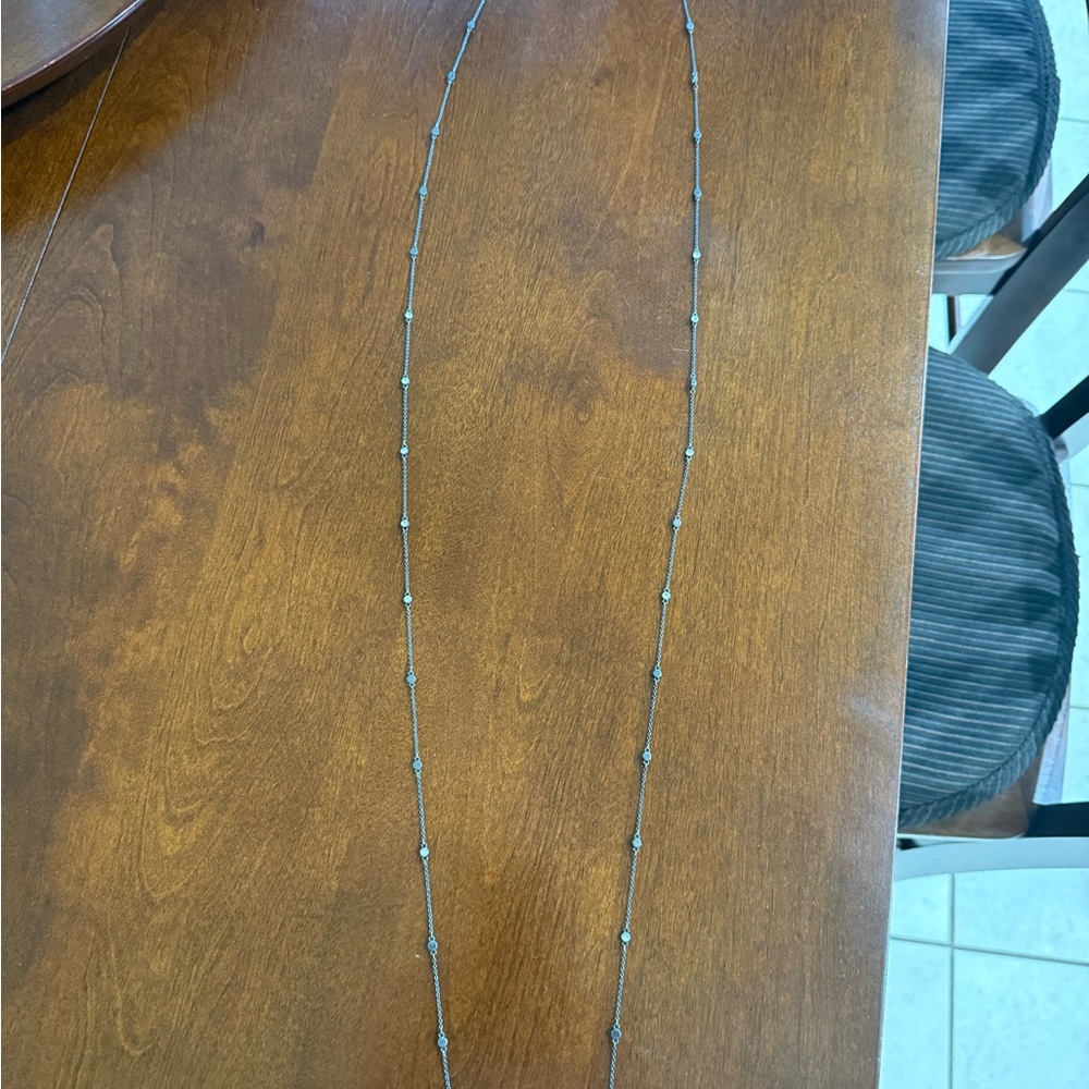 Elegant Back and Silver Necklace with Beaded Accents